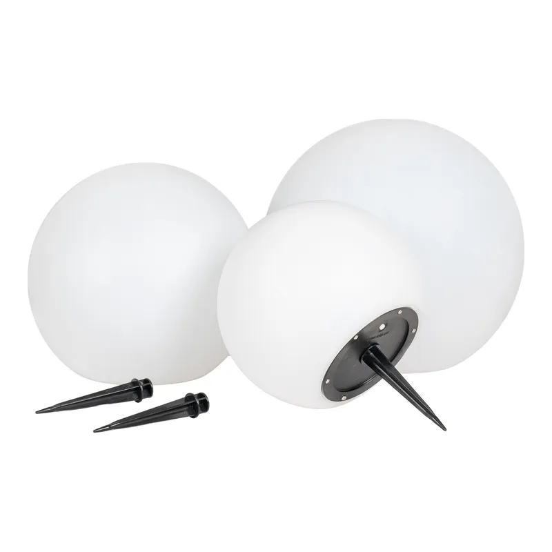Lampiony Ogrodowe MEBLIVA Lifton Solar LED, Zestaw 3 szt. - Białe