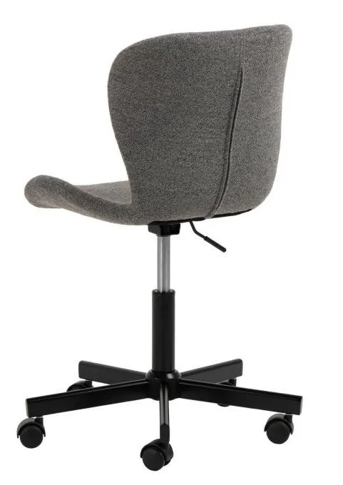 Fotel Biurowy MEBLIVA BATILDA-A1, Bouclé, Ergonomiczny - Antracytowy