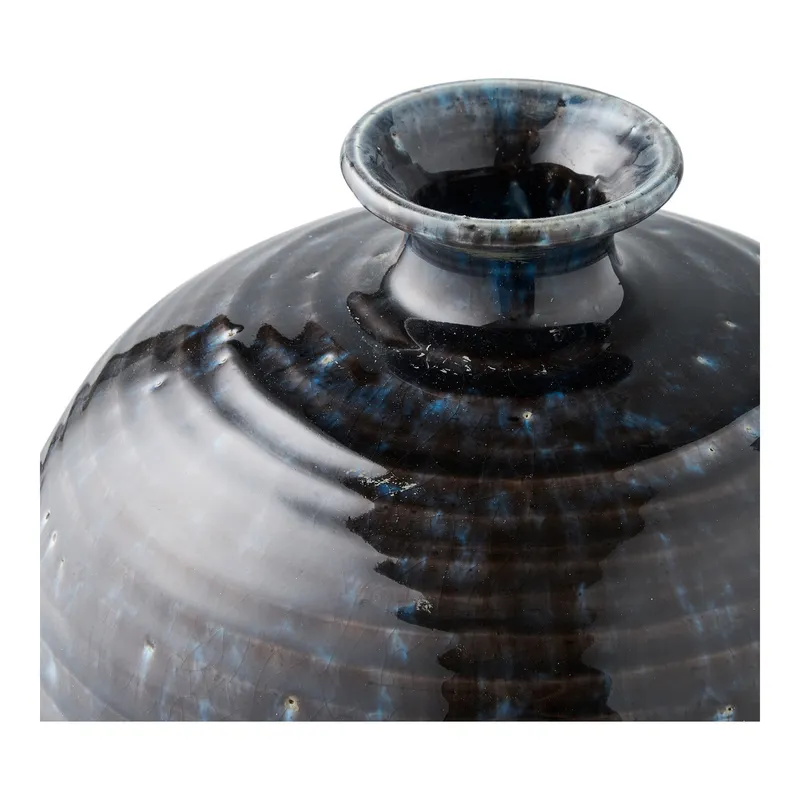 Wazon MEBLIVA Cali Ceramiczny, Wysoki 44,5 cm - Ciemnoniebieski