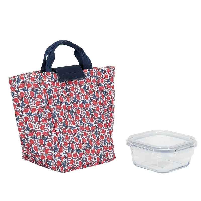 Zestaw Lunch Box I Torba Termiczna MEBLIVA - Czerwony