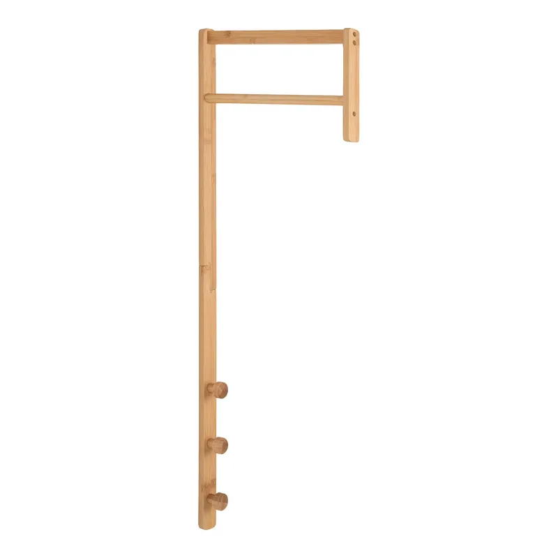 Wieszak Ścienny MEBLIVA Trento Bambusowy 82 cm - Naturalny