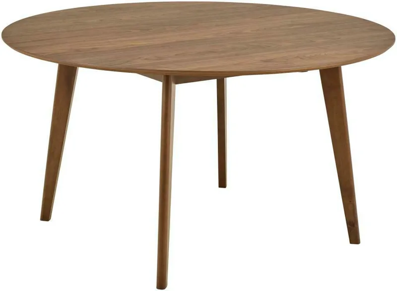 Stół MEBLIVA Roxby Okrągły 140cm Drewniany Skandynawski - Orzech