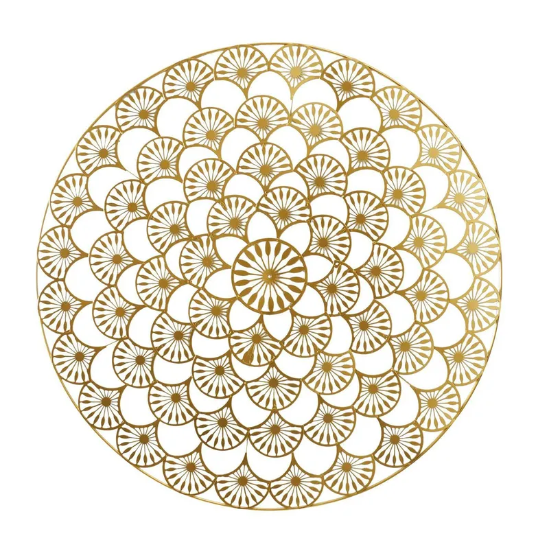 Dekoracja Ścienna MEBLIVA Mandala Metal Glamour - Złota
