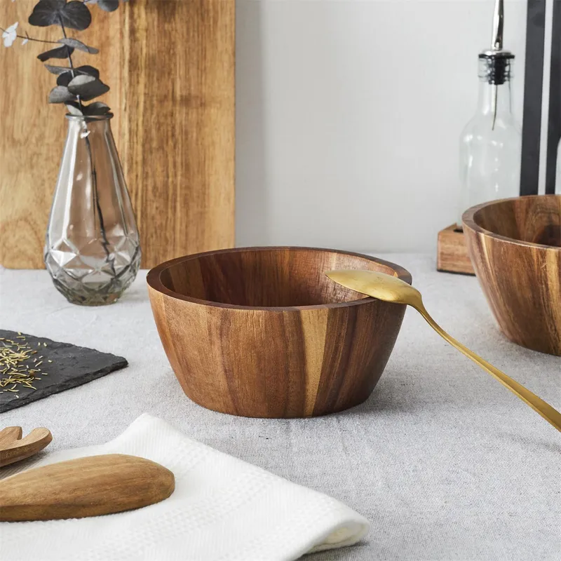 Miska Galia 16cm MEBLIVA - Drewno Akacjowe - Naturalny