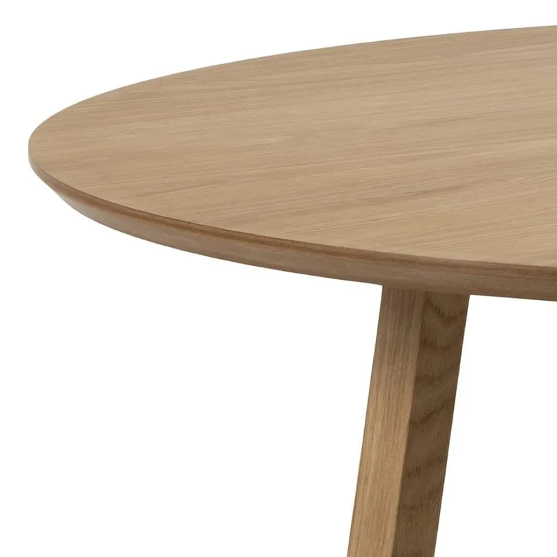 Stół MEBLIVA Malika 120cm Dąb Okrągły - Naturalny Ciemny