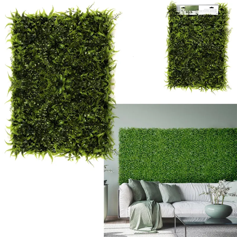 Dekoracja Ścienna MEBLIVA Greenery, Poliester 60x40 cm - Zielona