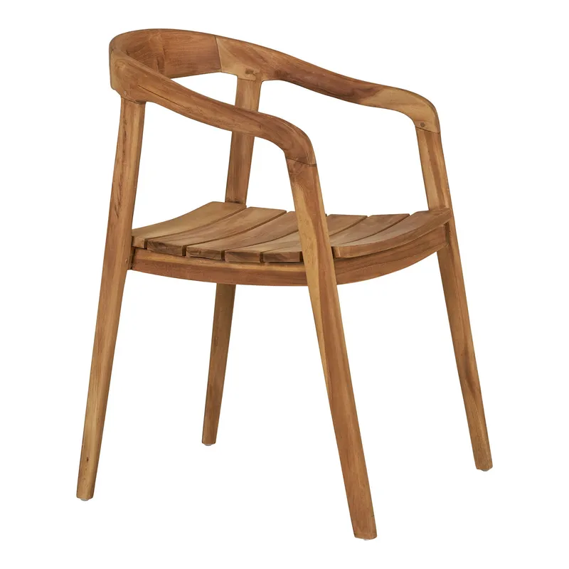Krzesło MEBLIVA Otero Tekowe Naturalne, Rustykalny Design - Naturalny