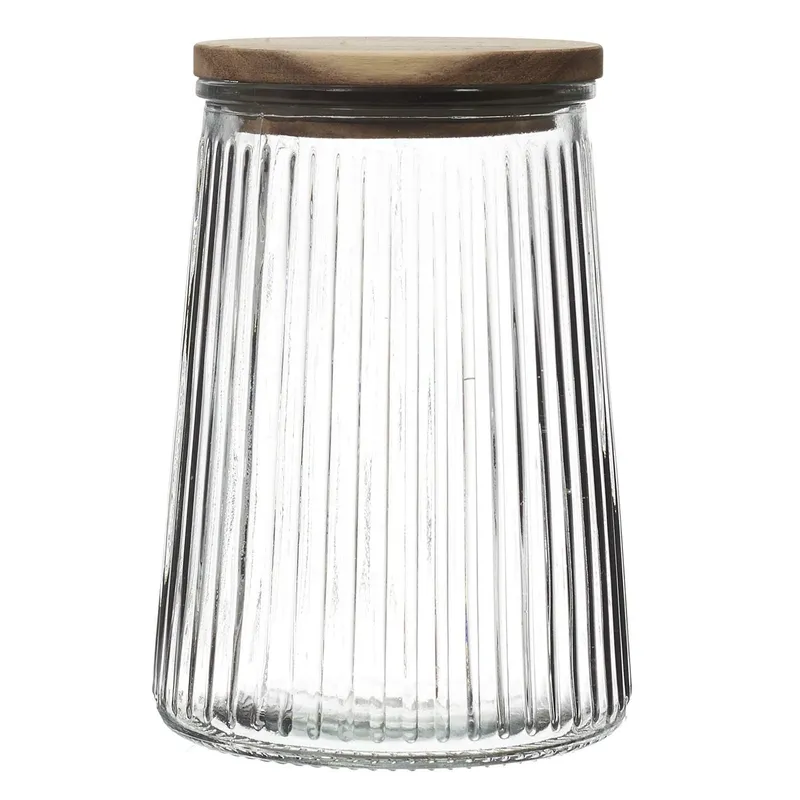 Słoik Do Przechowywania MEBLIVA Acacia 950 ml - Transparentny