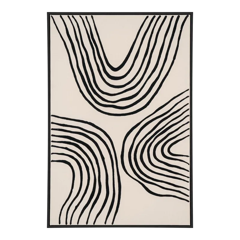 Obraz Dekoracyjny MEBLIVA Lipari 60x90cm, Płótno, Klasyczny - Czarny