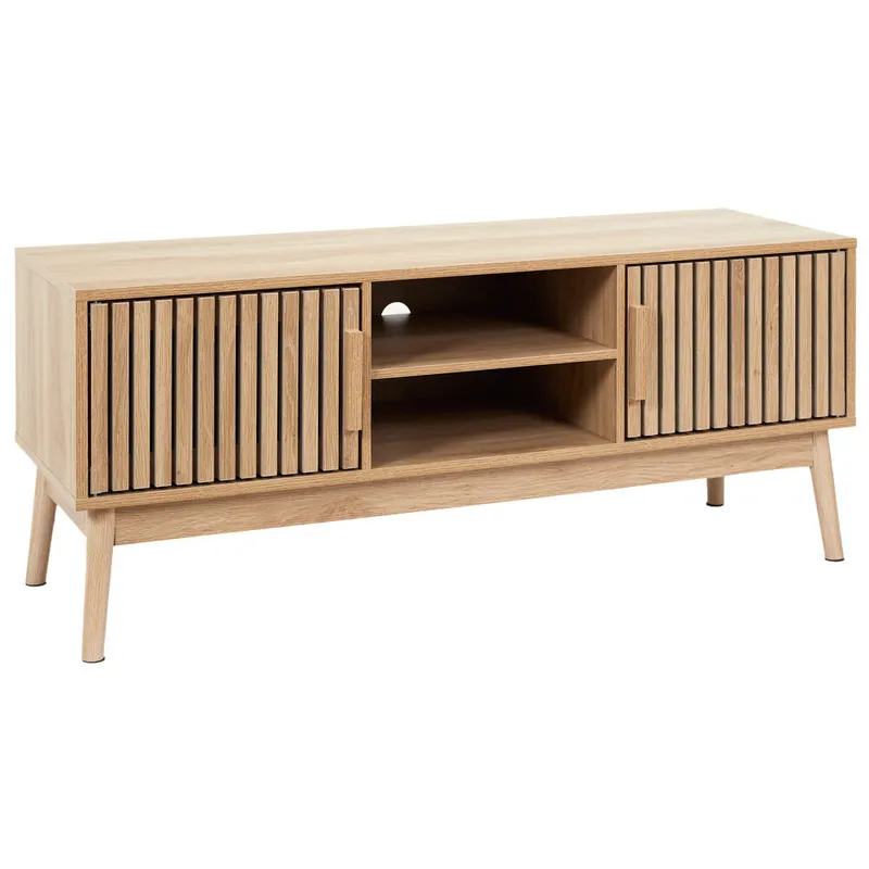Szafka RTV MEBLIVA Klaus Drewniana Naturalna 117 cm