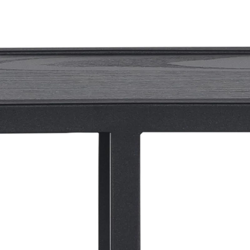 Półka MEBLIVA Seaford Octagon Industrialna 77x77 cm - Czarna