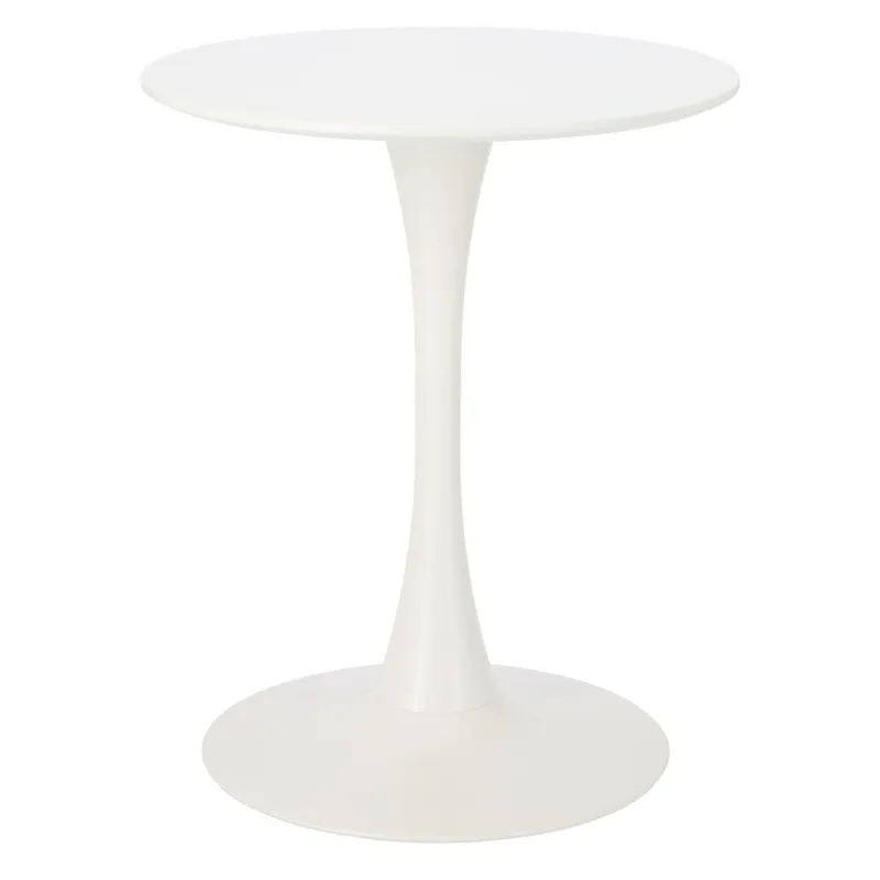 Stół Okrągły MEBLIVA Skinny White, MDF, 60 cm - Biały