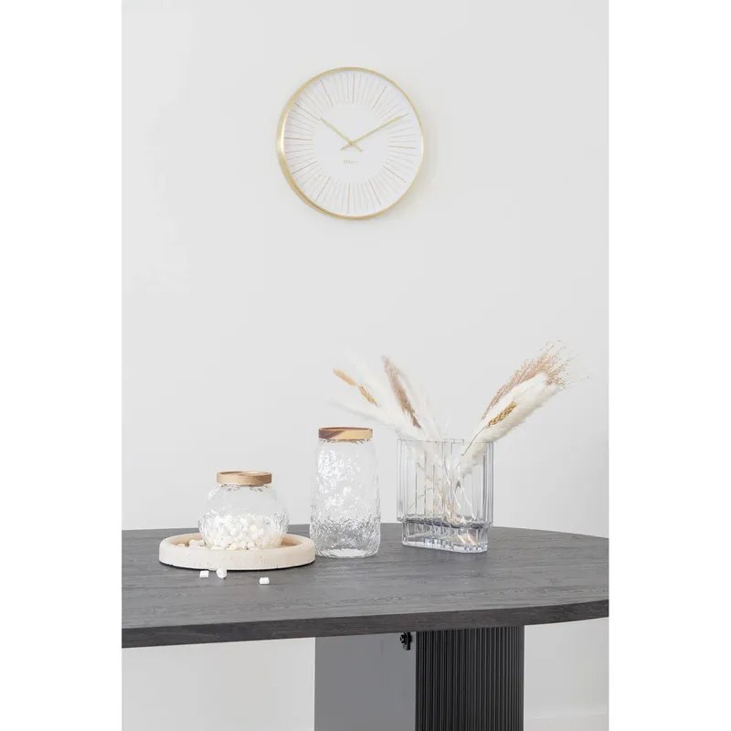 Zegar Ścienny MEBLIVA Takamaka 40cm, Metal Glamour - Złoty