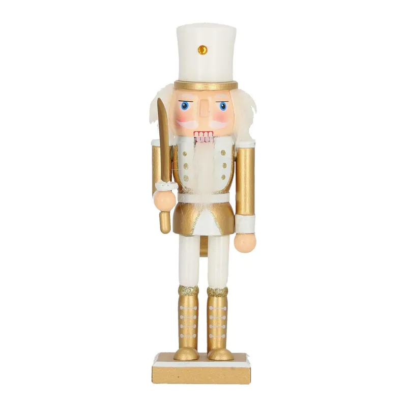 Dziadek Do Orzechów MEBLIVA William 2 Tworzywo 25cm - Biały