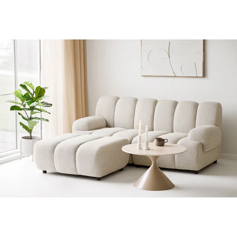 Sofa Modułowa MEBLIVA Taza 2,5-OSOBOWA Skandynawska - Piaskowa