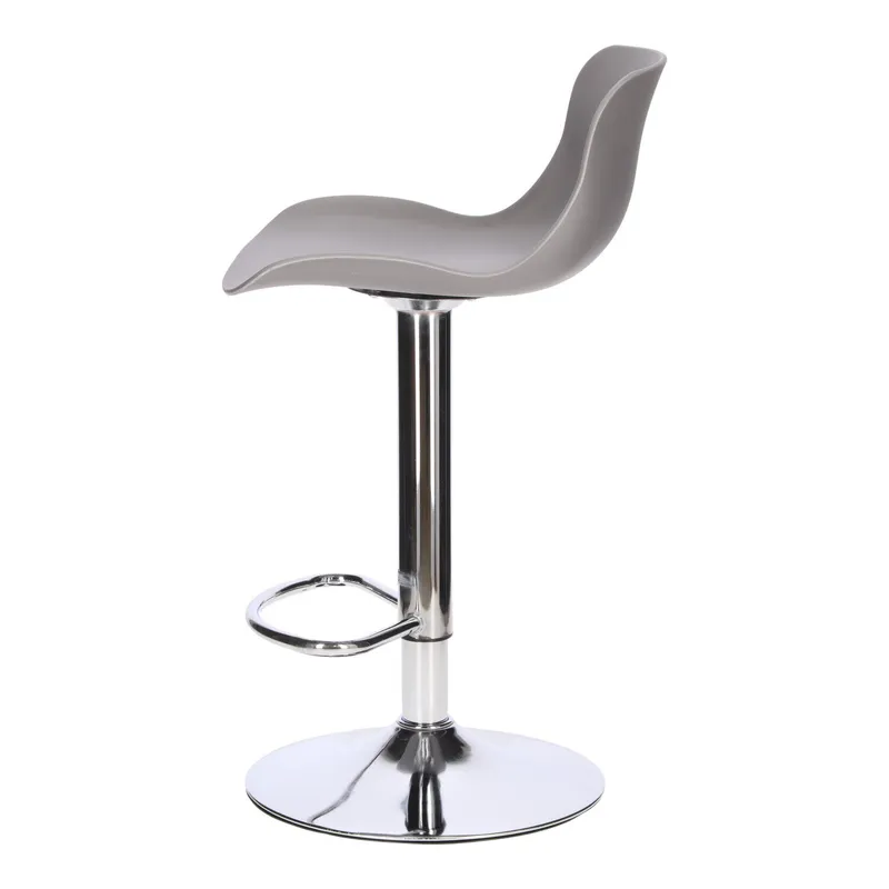 Stołek Barowy MEBLIVA Inge Skandynawski, Regulacja 60-81 cm - Szary