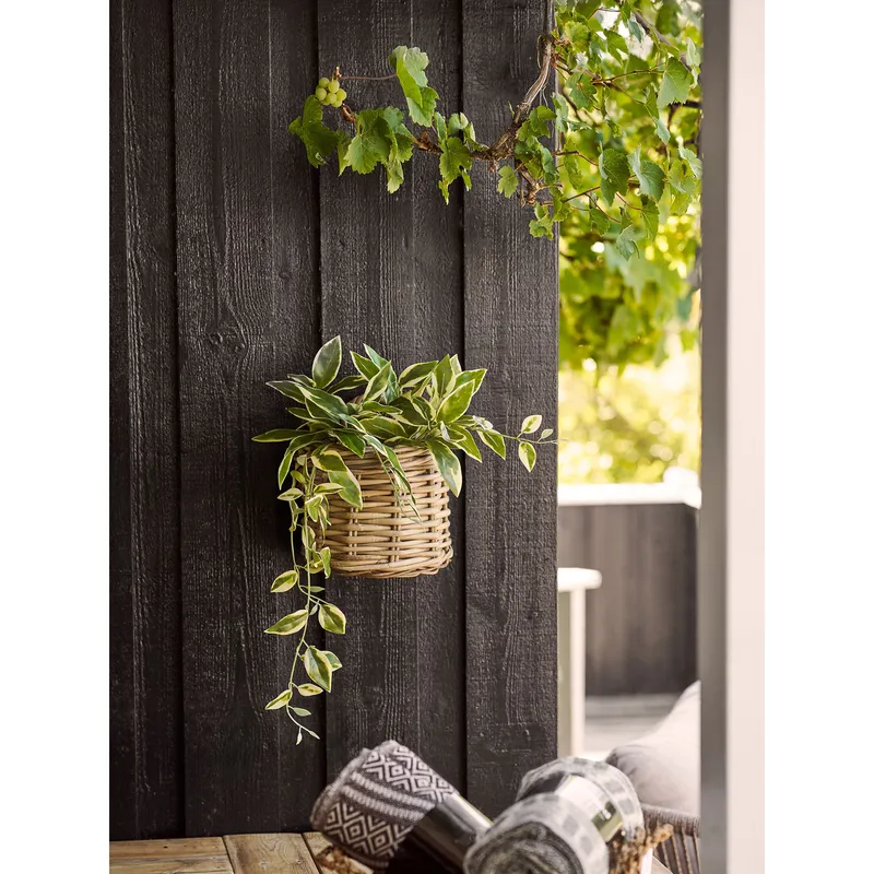 Kosz Dekoracyjny MEBLIVA Keli Rattan, Styl Boho - Naturalny