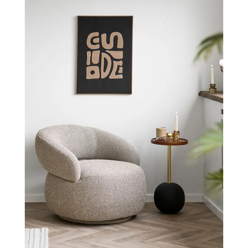Obraz Dekoracyjny MEBLIVA Tine 50x70 cm, Płyta MDF - Beżowy