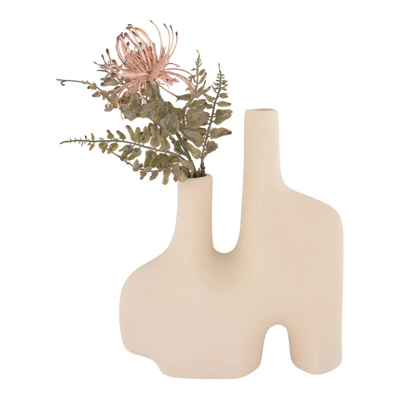 Wazon MEBLIVA Sand Ceramiczny Do Dekoracji - Beżowy
