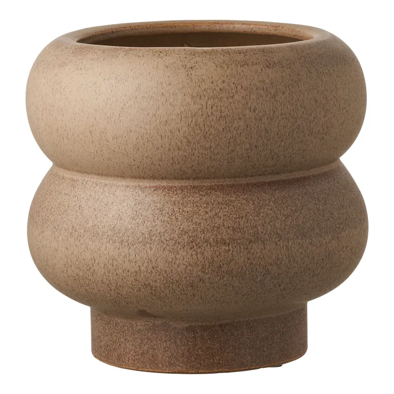 Doniczka Ceramiczna MEBLIVA Okrągła 19 cm - Brązowa