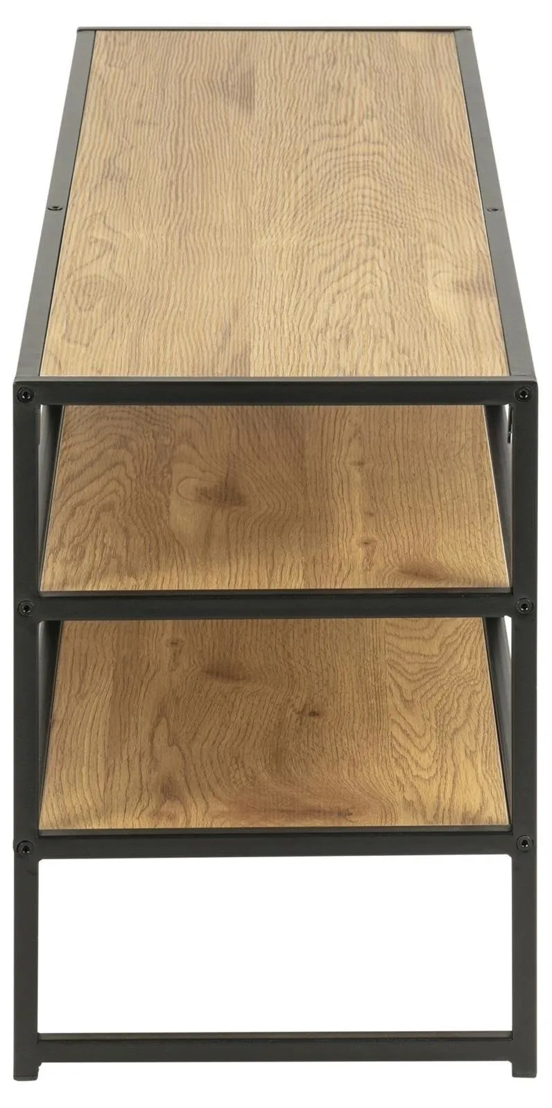 Szafka RTV MEBLIVA Seaford 120 cm, Płyta MDF, Industrialny - Naturalny