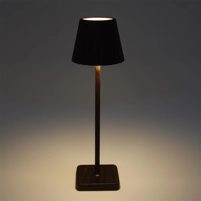 Lampka Stołowa MEBLIVA Blanca LED Minimalistyczna - Brązowa