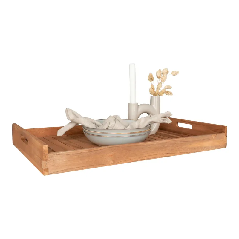 Taca MEBLIVA Faro 58x38cm Drewno Tekowe - Naturalny