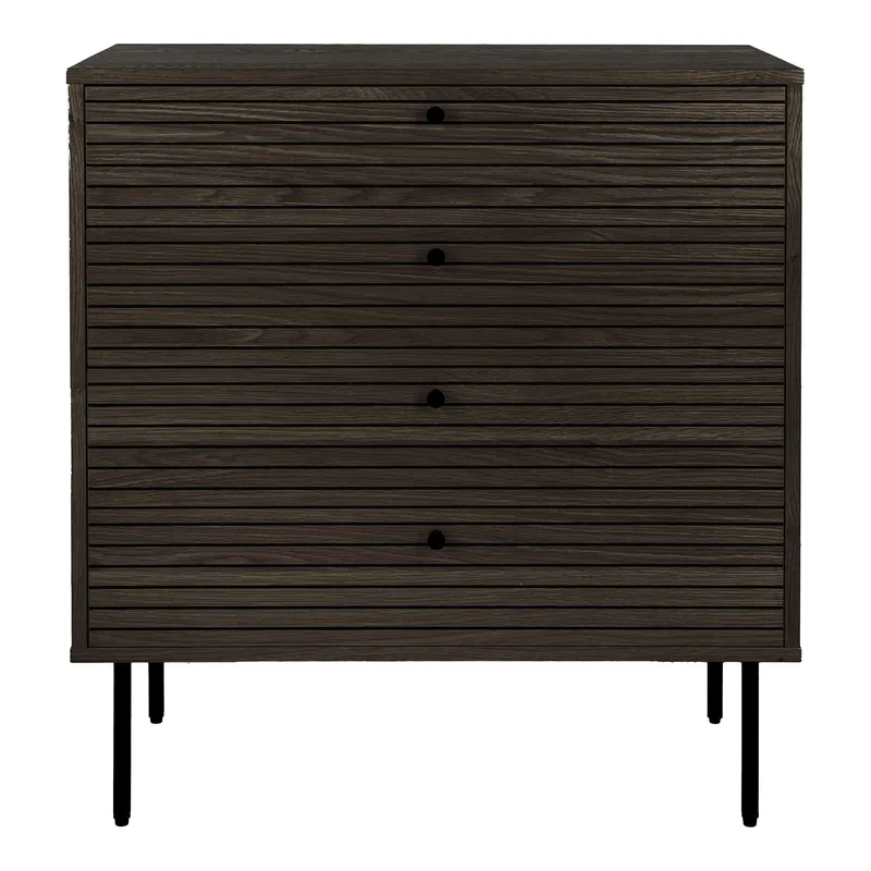 Komoda MEBLIVA Kyoto, MDF, Skandynawska, 80 cm - Brązowa