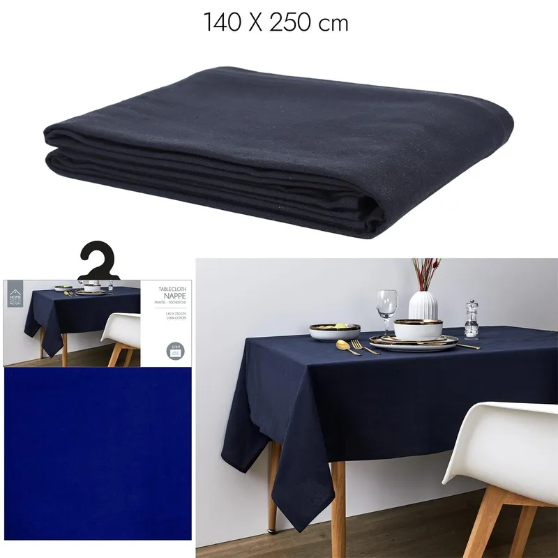Obrus MEBLIVA Flow 140x250 cm Poliester - Granatowy