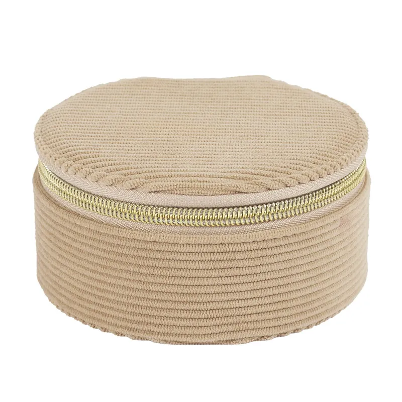 Organizer Na Biżuterię MEBLIVA Velo, Sztruksowy, 12,5x12,5 cm - Beżowy