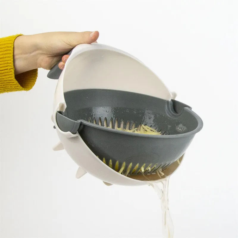 Tarka Do Warzyw Wielofunkcyjna MEBLIVA Z Miską - Plastik, Biały
