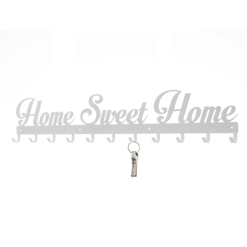 Wieszak Ścienny MEBLIVA Sweet Home, Metal 80 cm - Biały