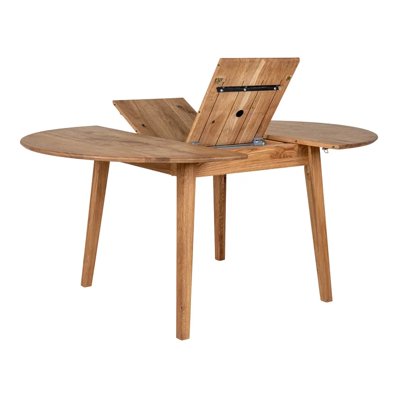 Stół Rozkładany MEBLIVA Metz 118cm Drewno Dąb - Naturalny