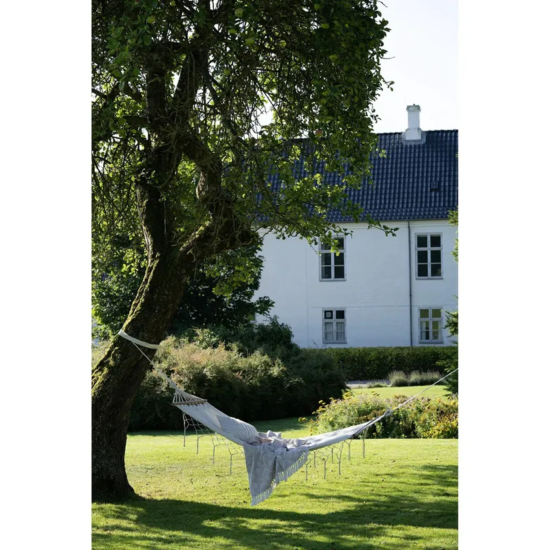 Hamak Ogrodowy GARDIVA Edessa, Bawełna, 80×200 cm - Biały