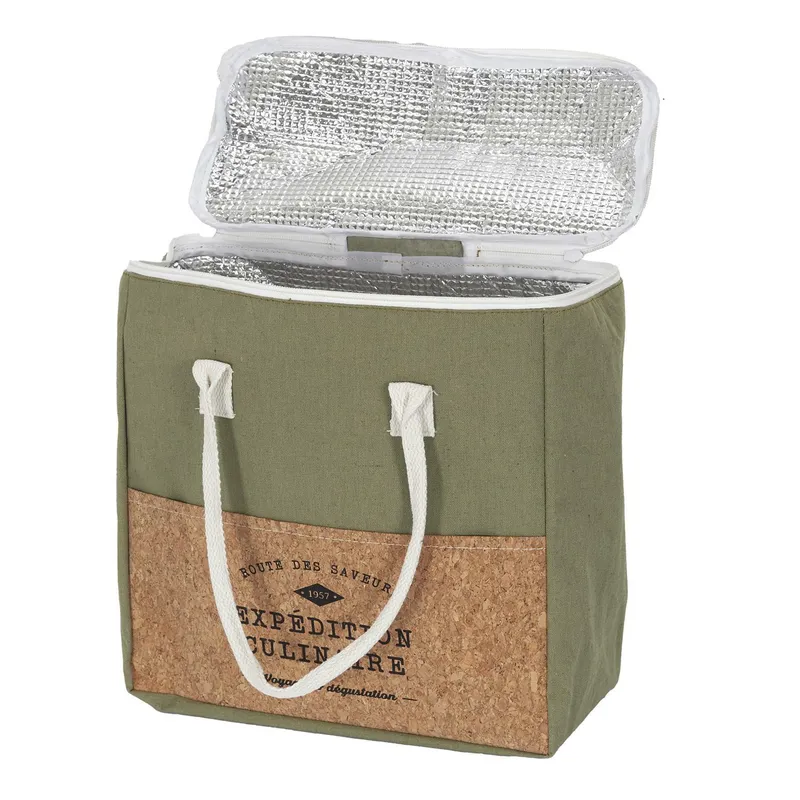 Torba Na Lunch MEBLIVA Refreshing Cork 8l, Bawełna Naturalna - Zielona