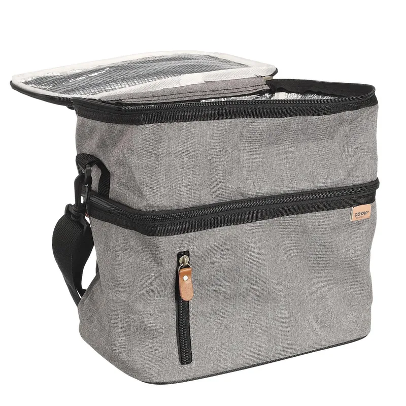 Torba Termiczna Na Lunch MEBLIVA Zippi XL - Szara