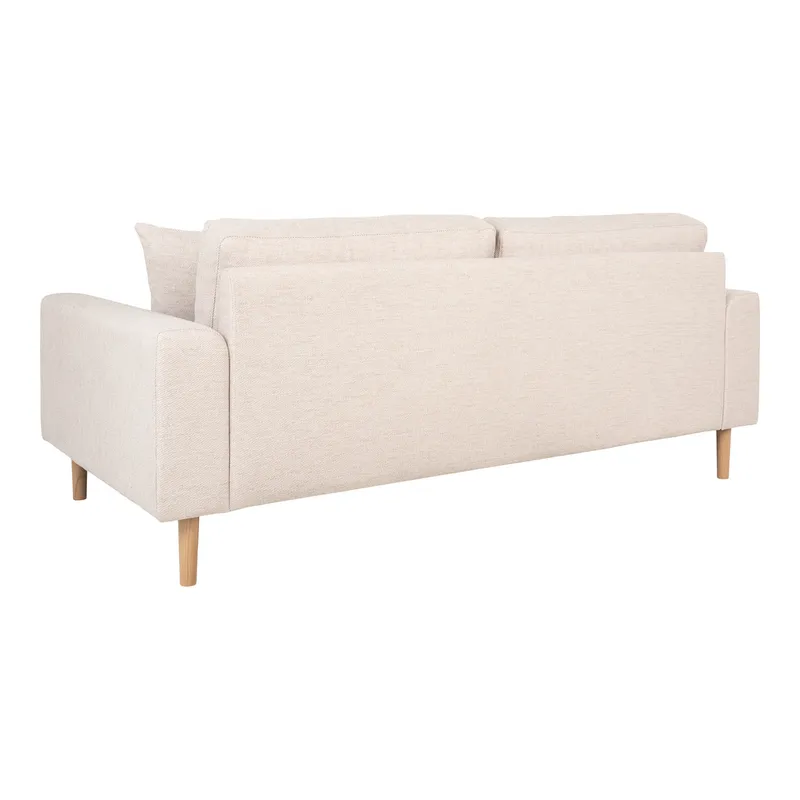 Sofa MEBLIVA Lido 180 cm, Skandynawska, Poliester - Beżowa