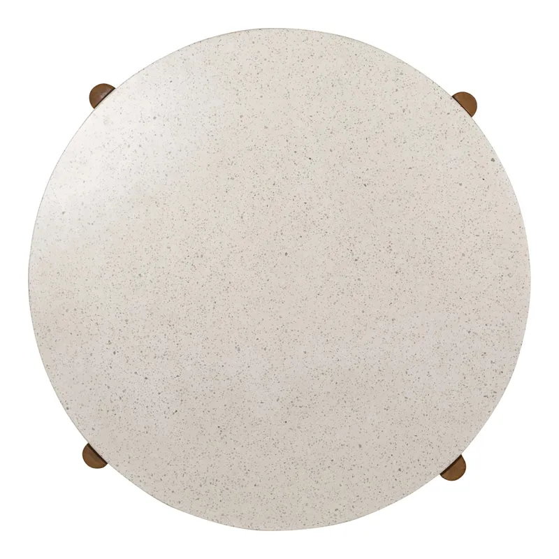 Stół MEBLIVA Terracina 120cm Okrągły Drewno Akacja - Biały
