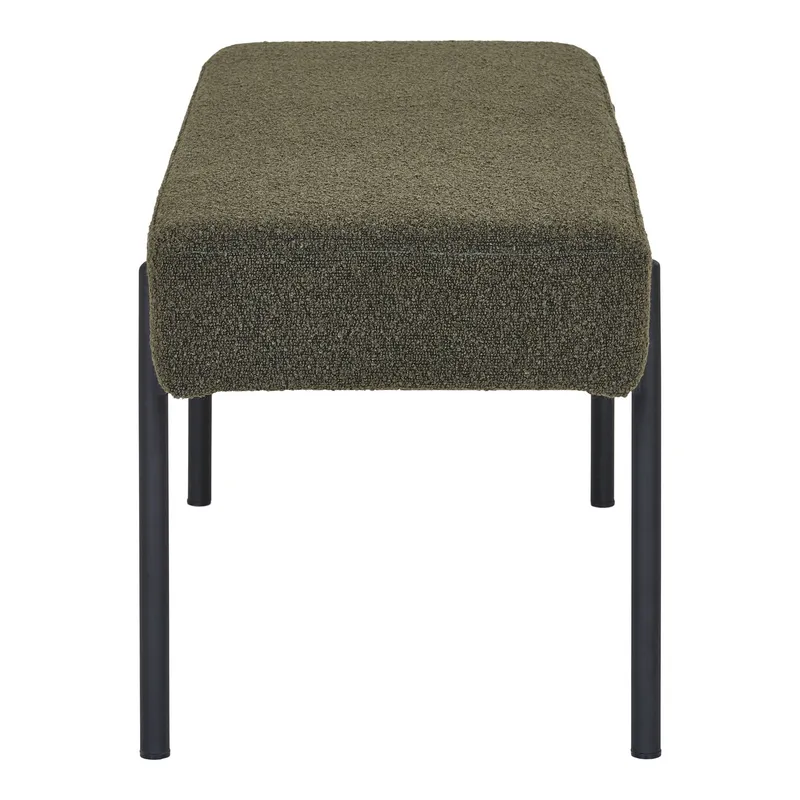 Ławka MEBLIVA Swindon Boucle 100 cm - Zielona