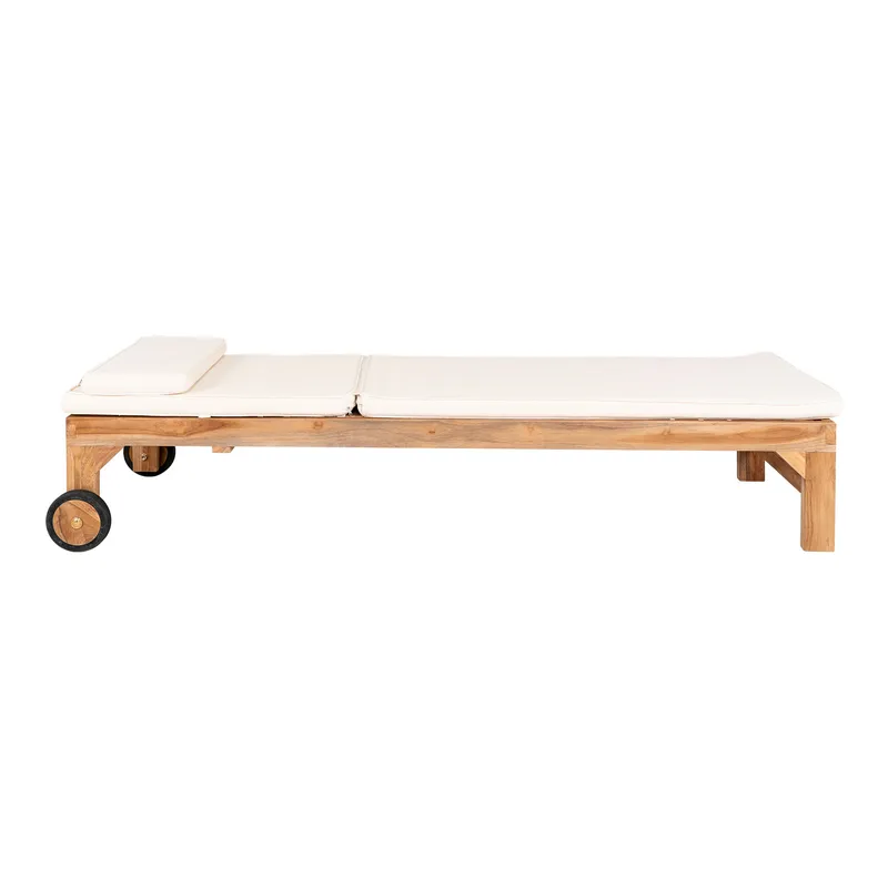 Poduszka Na Leżak MEBLIVA Andorra, Bawełna, 200x62 cm - Biała