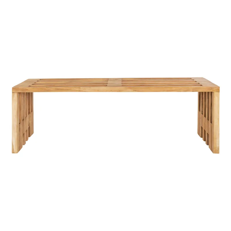 Ławka MEBLIVA Benidorm 140cm Drewno Tekowe - Naturalna