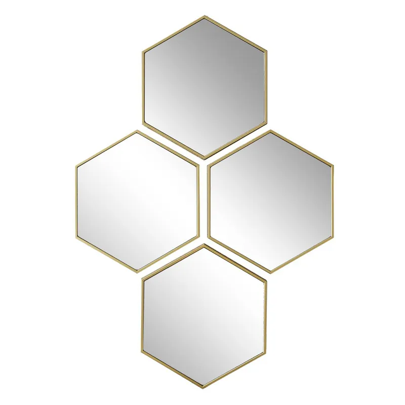 Zestaw 4 Luster Diamond MEBLIVA, Glamour, Szkło - Złoty