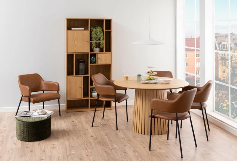 Stół MEBLIVA Christo 120cm Fornir Dąb - Naturalny