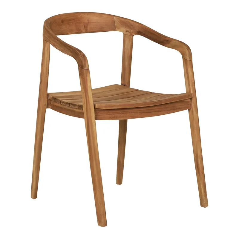 Krzesło MEBLIVA Otero Tekowe Naturalne, Rustykalny Design - Naturalny