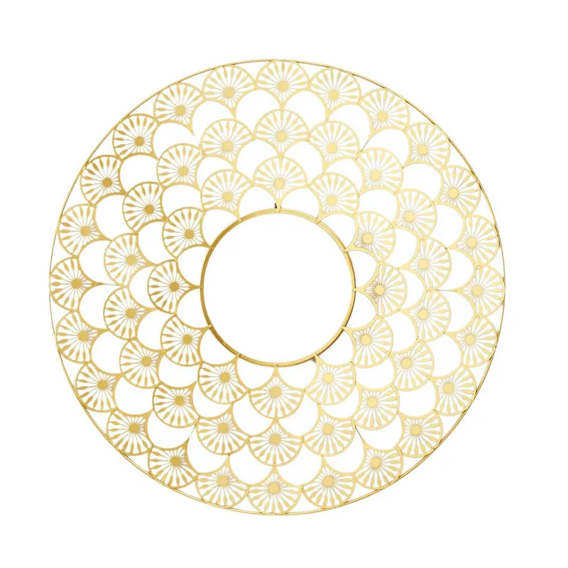 Lustro Mandala MEBLIVA 69cm Okrągłe Metal - Złoty