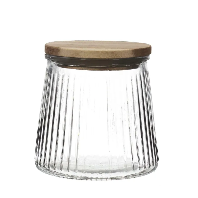 Słoik Do Przechowywania MEBLIVA Acacia 650 ml, Szkło - Transparentny