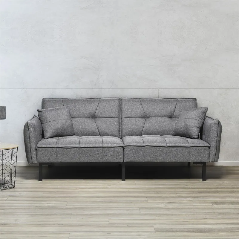 Sofa Rozkładana MEBLIVA Lurif Skandynawska 197 cm - Szara