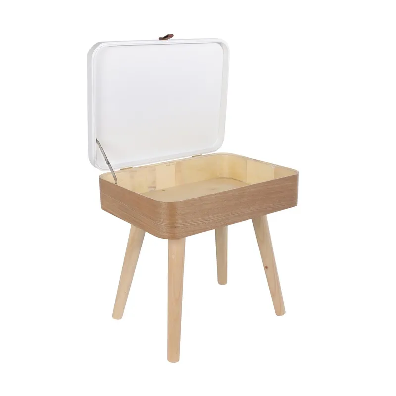 Szafka Nocna MEBLIVA Elin, Drewno Sosnowe, 40 cm - Biała