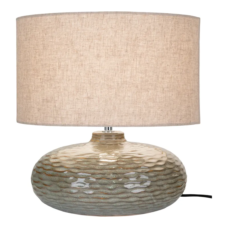 Lampka Stołowa MEBLIVA Oldham Ceramiczna, Boho, 44 cm - Zielona