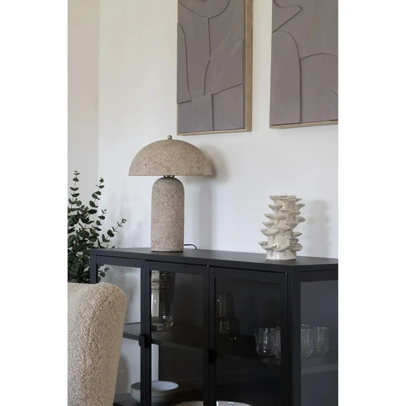 Dekoracja Ceramiczna MEBLIVA Opieńki, Beton, Styl Boho - Beżowa